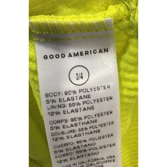 Good American Always Fits one shoulder one piece in Electric Yellow sz 3/4 L-XL - Picture 6 of 8